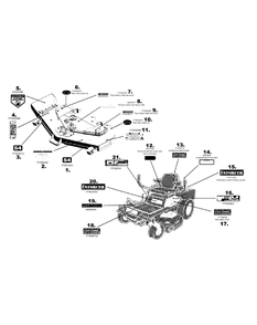 Part Location Diagram of 777D10708 MTD Label-Enforcer Rear Bumper